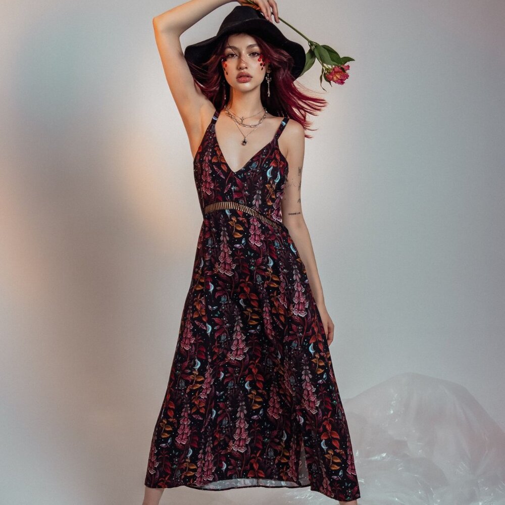 NWT Disturbia Foxglove Midaxi Cami Dress Size US 2